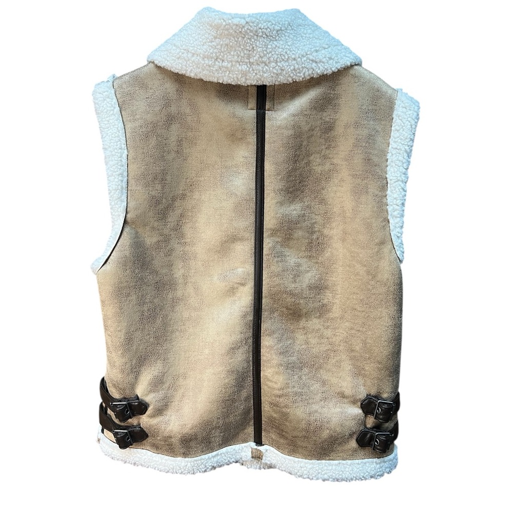 NWT Wild Fable Faux Suede Sherpa Vest - Picture 4 of 9